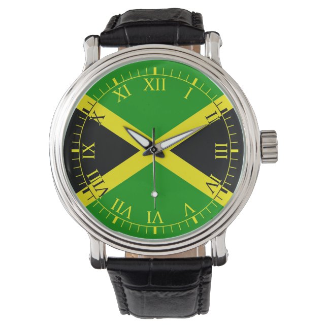 Vlag van Jamaica Horloge (Voorkant)