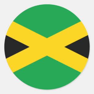 Vlag van Jamaica - Jamaicaanse vlag Ronde Sticker