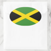 Vlag van Jamaica Ovale Sticker (Tas)