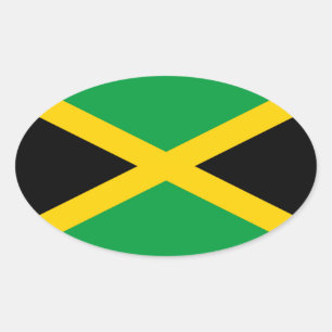 Vlag van Jamaica Ovale Sticker