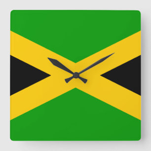 Vlag van Jamaica Vierkante Klok