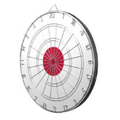 Vlag van Japan Dartbord (Voorkant Rechts)