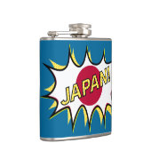 Vlag van Japan Kapow Comic Style Star Heupfles (Rechts)