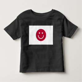 Vlag van Japan met glimlach Kinder Shirts