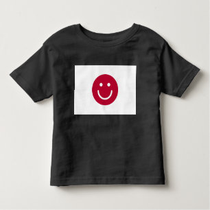 Vlag van Japan met glimlach Kinder Shirts