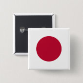 Vlag van Japan Vierkante Button 5,1 Cm (Voorkant /achterkant)