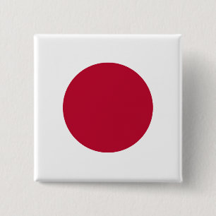 Vlag van Japan Vierkante Button 5,1 Cm