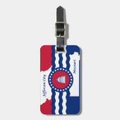 Vlag van Jefferson, Bagagelabel Missouri (Voorkant verticaal)