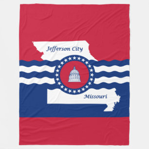 Vlag van Jefferson, Missouri Fleece Blanket
