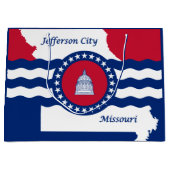 Vlag van Jefferson, Missouri Large Gift Bag Groot Cadeauzakje (Voorkant)