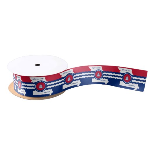 Vlag van Jefferson, Missouri Satin Ribbon Lint (Spoel)