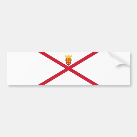 Vlag van Jersey Bumpersticker (Voorkant)