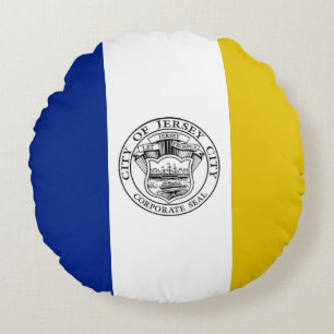 vlag van Jersey City (New Jersey) Rond Kussen