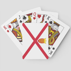 Vlag van Jersey Pokerkaarten