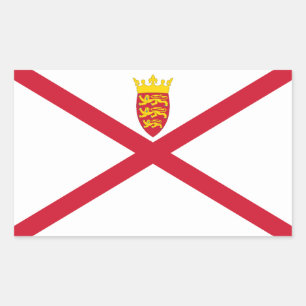 Vlag van Jersey Rechthoekige Sticker