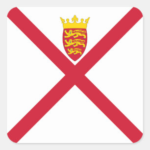 Vlag van Jersey Vierkante Sticker