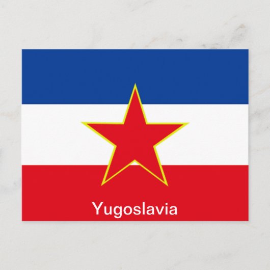Vlag van Joegoslavië Briefkaart (Voorkant)