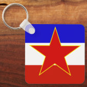 Vlag van Joegoslavië Sleutelhanger (Voorkant)
