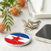 Vlag van Joegoslavië Sleutelhanger (Zijkant)