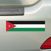 Vlag van Jordanië Bumpersticker (Op auto)
