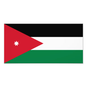Vlag van Jordanië Foto Afdruk