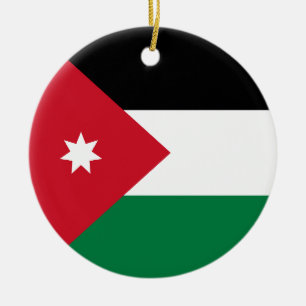 Vlag van Jordanië Keramisch Ornament