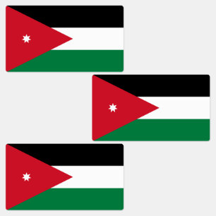 Vlag van Jordanië Labels