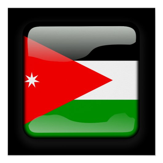 Vlag van Jordanië Perfect Poster (Voorkant)