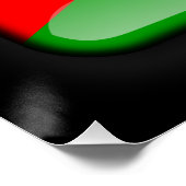 Vlag van Jordanië Perfect Poster (Hoek)