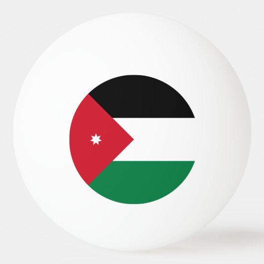 Vlag van Jordanië Pingpongballen (Voorkant)