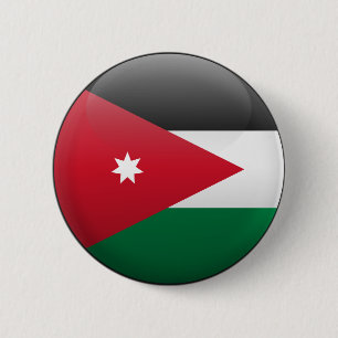 Vlag van Jordanië Ronde Button 5,7 Cm