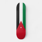 Vlag van Jordanië Skateboard (Voorkant)