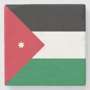 Vlag van Jordanië Stenen Onderzetter