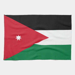 Vlag van Jordanië Theedoek