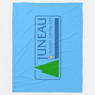 Vlag van Juneau, Alaska Fleece Blanket