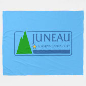 Vlag van Juneau, Alaska Fleece Blanket (Voorkant (Horizontaal))