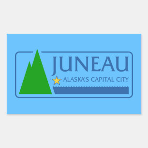 Vlag van Juneau, Alaska Rechthoekige sticker