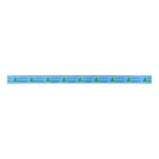 Vlag van Juneau, Alaska Satin Ribbon Lint (Voorkant)