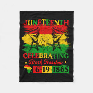 Vlag van Juneteenth Viering van zwarte vrijheid Ju Fleece Deken