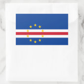 Vlag van Kaapverdië Rechthoekige Sticker (Tas)