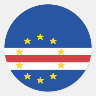Vlag van Kaapverdië Ronde Sticker