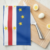 Vlag van Kaapverdië Theedoek (Quarter Fold)