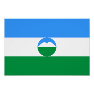 Vlag van Kabardino-Balkarië Perfect Poster