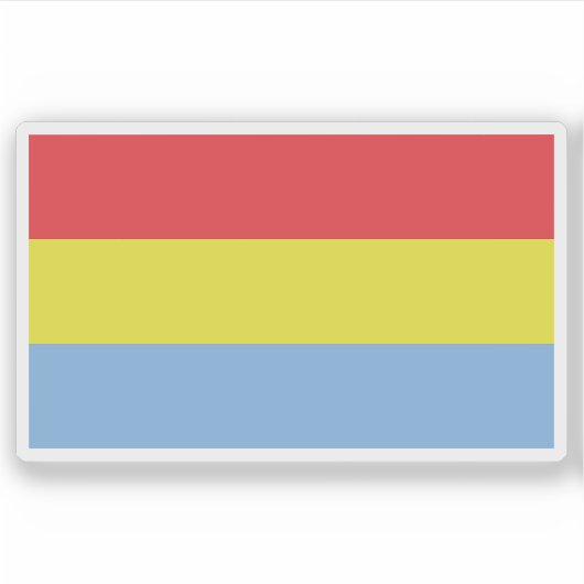 Vlag van Kafficho-mensen, Ethiopië Sticker (Voorkant)