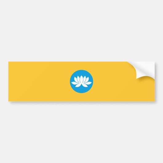 Vlag van Kalmukkië Bumpersticker (Voorkant)