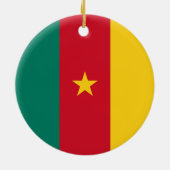 Vlag van Kameroen Keramisch Ornament (Achterkant)