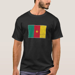 Vlag van Kameroen met Vintage Kameroense Nationale T-shirt