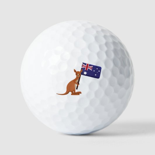 vlag van kangaroo australia golfballen (Voorkant)