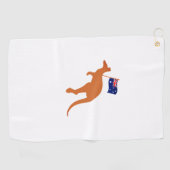vlag van kangaroo australia golfhanddoek (Horizontaal)