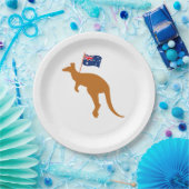 vlag van kangaroo australia papieren bordje (Feest)
